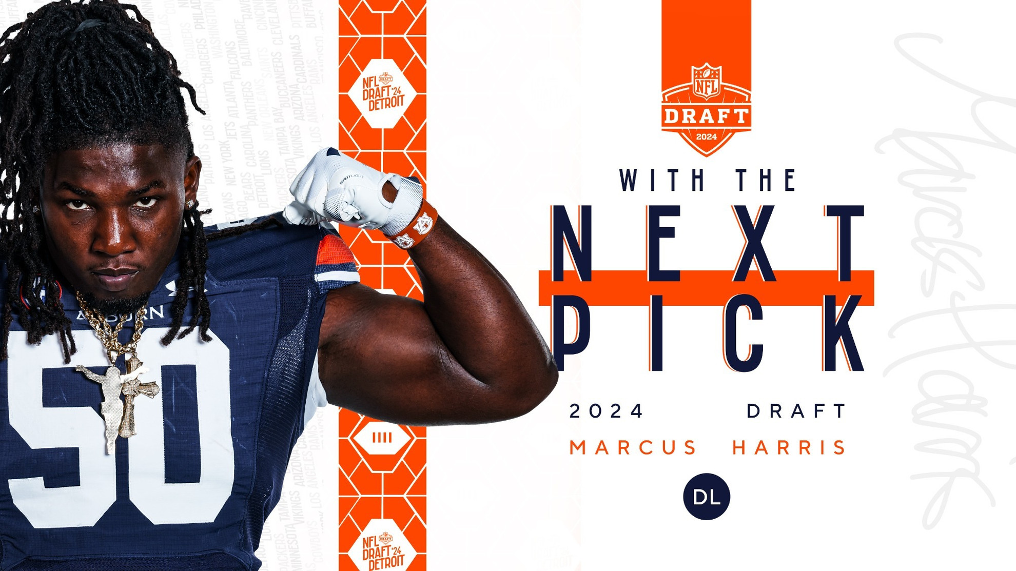 With the next pick: DL Marcus Harris - Auburn Tigers - Official Athletics  Website