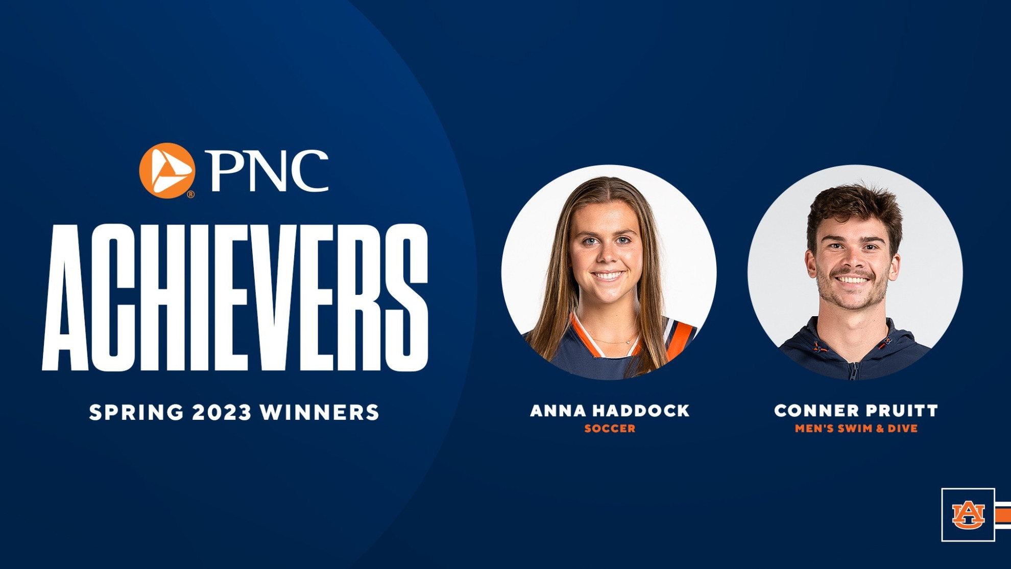 Haddock, Pruitt named Spring 2023 PNC Achievers for Auburn - Auburn ...