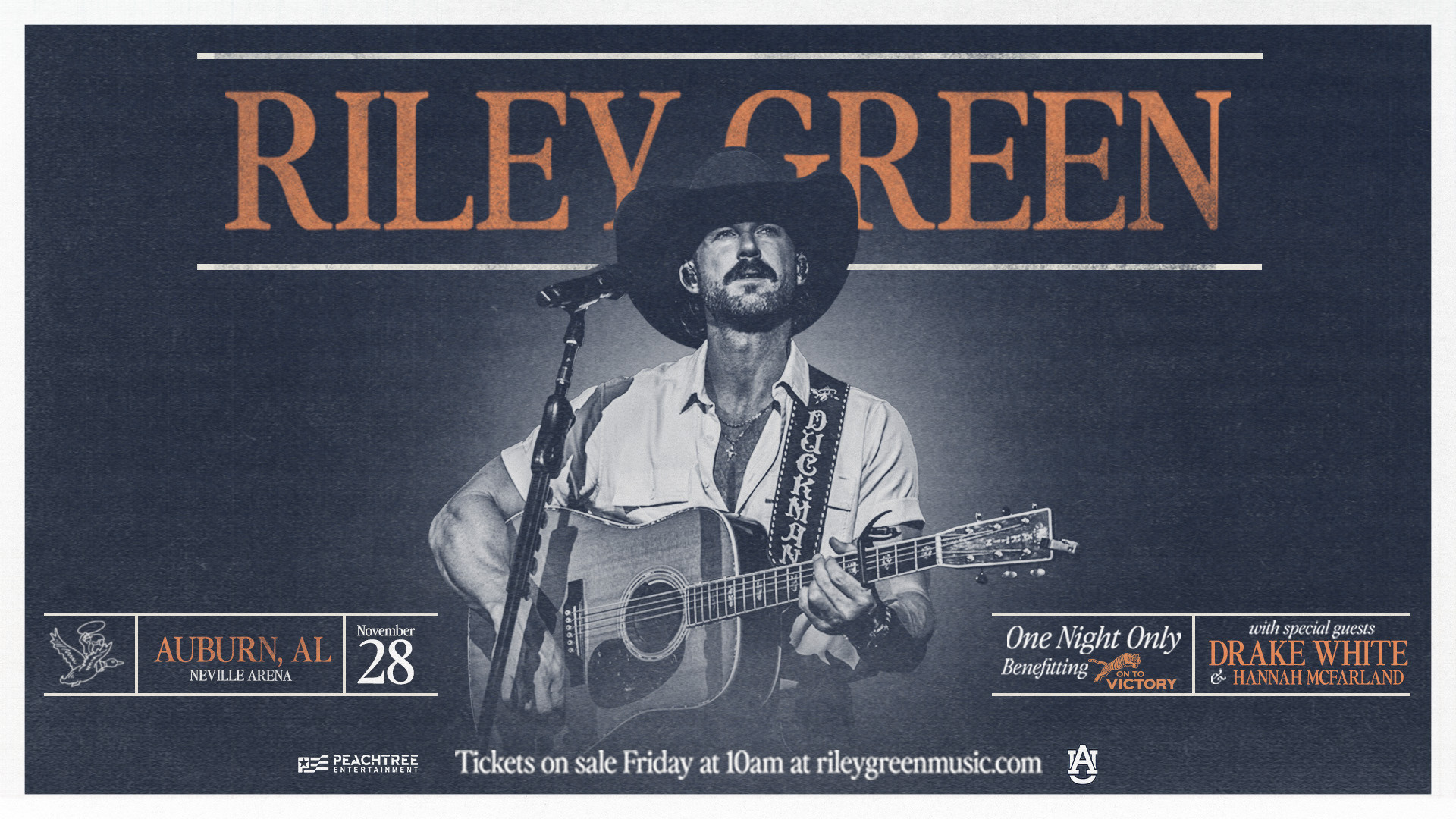 Riley Green to return to Auburn for special Iron Bowl Eve show - Auburn  Tigers - Official Athletics Website